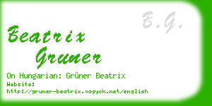 beatrix gruner business card