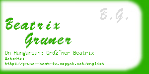 beatrix gruner business card